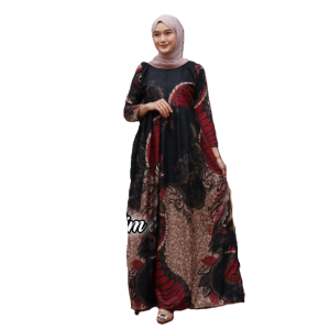 gamis batik trendy muslimah kekinian