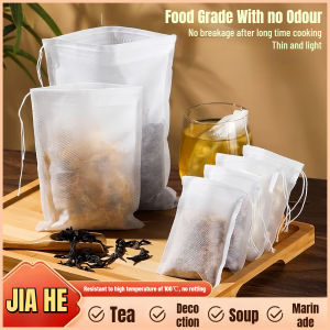 JIA HE DECOR 100 pieces of disposable tea bag coffee filter bag food grade bag non-woven spice filter tea bag coffee strainer 过滤袋茶包