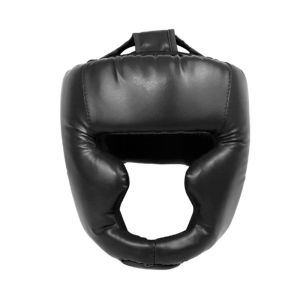 MECOME Adjustable Boxing Headgear Breathable PU Leather Boxing Helmet  Thick Foam Padding Training Equipment