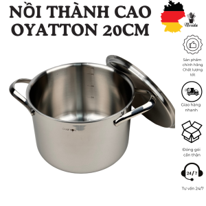 Nồi inox OYATTON 20cm nồi inox thành cao nồi inox bếp từ nồi thành cao nồi canh bếp từ nồi từ