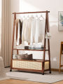 Nordic-style floor-standing clothing rack for bedroom multifunctional coat rack and bedside clothes storage rack. 