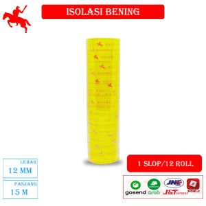 Lakban Kecil / Isolasi Bening Kecil 18MM*8M*8Pcs KSATRIA TAPE - Slop