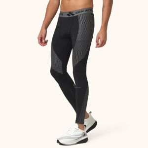 GEN ACTIVE Celana Compression Pria Celana Ketat Legging Cowok Base Layer Celana Sport Running Gym