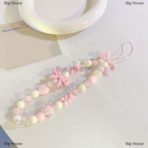 [COD] Big House Fashion Cartoon Bowknot Mobile Phone Lanyard Phone Anti-lost Chains For Women Girls Sweet Cellphone Hanging Cord Accessories