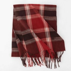 DGFDF Classic Tartan Mufflers Plaid Soft Gingham Shawls Warm Stoles Trendy Cashmere Neckwear Office