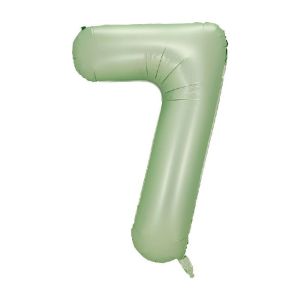 Paket Balon Angka Hijau Sage Latex Stand / Dekorasi Ulang Tahun Angka Jumbo