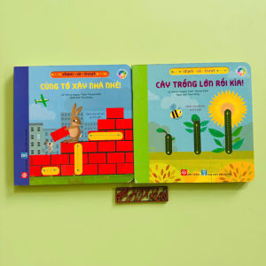 Sách - chạm và trượt - bộ 2 cuốn: Cây trồng lớn rồi kìa! / Cùng tớ xây nhà nhé! (mã lẻ lựa chọn)