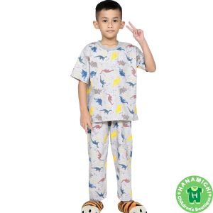 Kiminori OLIV.CP Setelan Baju Tidur Anak Laki-Laki Lengan Pendek