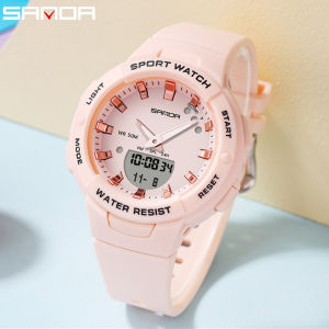 SANDA New Top Brand Luxury Fashion Women Sport Watch Military Waterproof Multifunctional Led Digital Quartz Wrist Watch