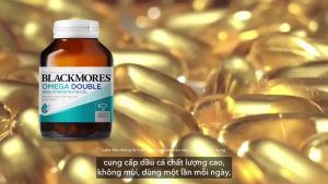 Viên Uống Dầu Cá Omega 3 Blackmores Omega Double High Strength Fish Oil Bổ Sung Dầu Cá Biển Cô Đặc - Không chỉ cung cấp hàm lượng lớn axit béo tốt sản phẩm giúp duy trì sức khỏe tim da mắt và não - những bộ phận rất cần sử dụng loại chất béo này.