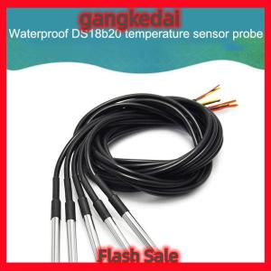 Gangke DS18b20 Waterproof Encapsulated Stainless Steel DS18B20 18B20 Temperature Sensor Temperature Probe Cable Length 1m For Ard