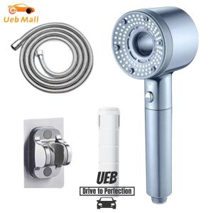 [UEB Mall] High- Shower Head Set One-Touch Stop Water Saving Shower Mixer Detachable Universal Shower Nozzle Set for Home Bathroom Supplies