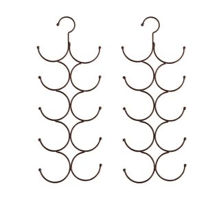 SDFBN 2Pcs Metal Multi-layer Scarf Hanger Large Capacity Household Belt Scarf Storage Hanger Durable Space Saving Tie Belt Organizer for Home