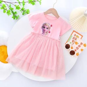 ALENA Frozen Dress For Kids Girl Girl Kids Dress Princess Dress For Kids Girl Girls New Girls Dress Baby Girl Summer Dress Fluffy Sand Princess Dress Star Mesh Dress