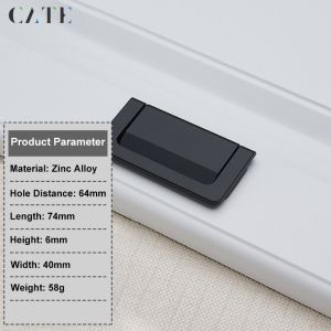 Concealed Buckle Flat Cabinet Handle for Drawer/Nightside Table Invisible Wardrobe Concealed HandleDrawer Knob Hidden
