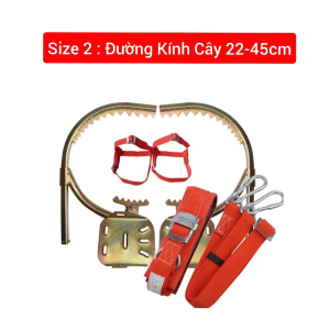Bộ Guốc Trèo Cây Kèm Dây Đai Chống Trượt – Dụng Cụ Leo Cây Kim Loại Dày Hỗ Trợ Thu Hoạch Trái Cây Cắt Tỉa Cành Chăm Sóc Cây