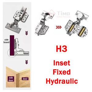 (2pcs) Hydraulic soft close Concealed Hinges Fixed and Detachable Regular for Cabinet with screw