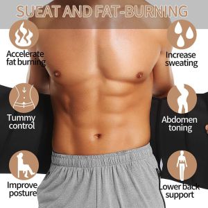 Men Waist Shaper Fitness Neoprene Waist Trainer Sweat Slimming Trimmer Slimmer Shaper Belt Men Workout Waist Trainer Tummy Slimming Sheath Sauna Body Shaper Trimmer Belt Abs Abdomen Mens Shapewear