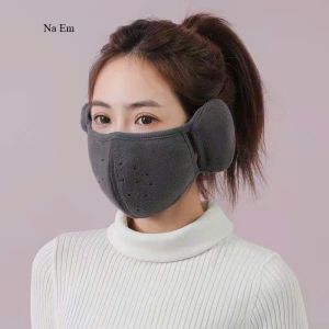 Khẩu Trang Giữ Ấm Kèm Bịt Tai Mùa Đông Cao Cấp Mềm Mại Chống Gió Lạnh Thoáng Khí Dành Cho Nam Nữ Trời Lạnh