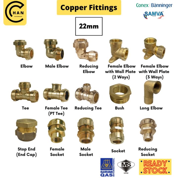 [22mm] Copper Fittings Conex Bänninger UK / Samva Malaysia Lazada