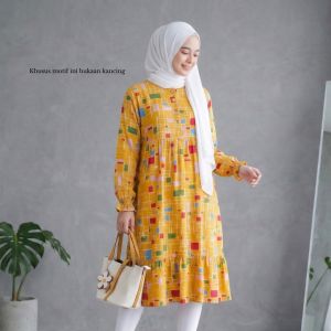 ISABEL Daily Tunik Rayon Premium Free Belt By Grosirantasik