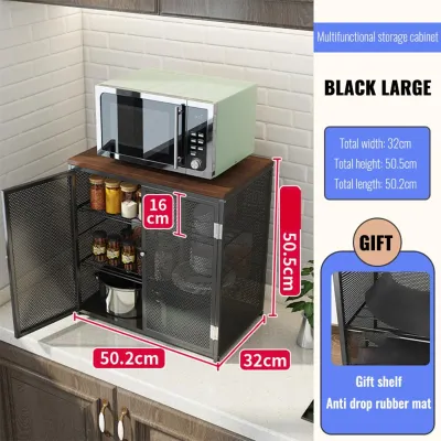 Heavy-Duty Stainless Steel Kitchen Storage Cabinet Commercial-Grade Organizer with Adjustable Shelves Pull-Out Drawers and Dish Rack Space-Saving Cupboard for Pots Pans Pantry Goods and Cookware