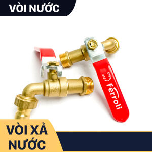 Vòi Đồng Xả Nước DN15 21 1/2 Ferroli Chất Lượng Cao Lắp Đặt Chậu Rửa Nhà Bếp