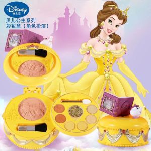 เครื่องสำอางเด็กดิสนีย์ใหม่ที่ไม่เป็นพิษและปลอดภัยชุดอายแชโดว์อายแชโดว์ของขวัญวันเกิดการแต่งหน้า