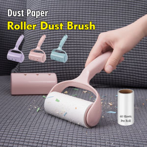 Sticky Lint Roller+180 Sheets Sticky Paper Refill Reusable Dust Hair Sticky Roller Pet Hair Removal Roller Lint Roller Refill Clothes Roller Pengelek Lin Bedroom Carpet Cleaning Tool