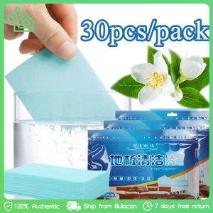 30PCS Tile Floor Cleaner Tablets All-around Dissolving Paper Cleaning Sheet Cleaning Wooden Floor Tiles