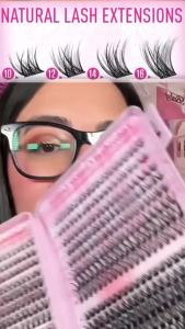 660pcs Lash Clusters Fluffy Curly Lashes 30D+40D+60D+80D+Mixed Style Volume Eyelash Clusters D Curl 3D Individual Wispy Eyelash Fluffy Manga False Eyelashes Ideal for Daily/Party/Wedding/Christmas Makeup Perfect Holiday Gift Beginner-Friendly