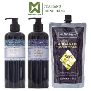 Dầu gội xả kem ủ phục hồi cho mọi loại tóc Hischer Argan Oil 500 - 1000ML chính hãng