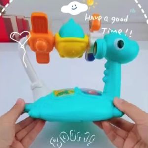 Toddler Piano Music Toy 4 Keys Spinning Dinosaur Early Learning Gift