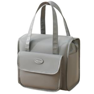 Soft PU Leather Insulated Lunch Bag for Women Spacious Reusable Zippered Lunch Box for Office School and Picnic Use