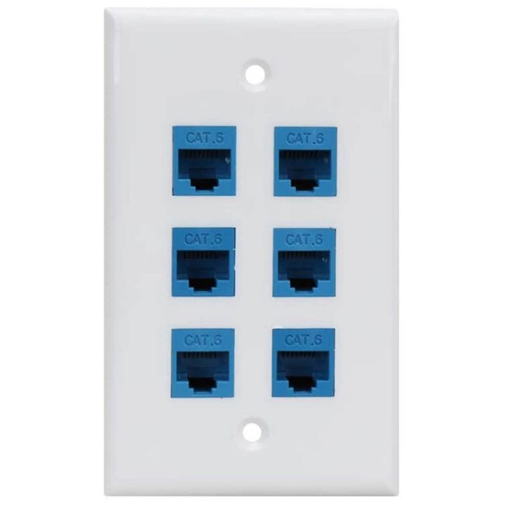 Panneau Mural 6 Ports HDMI, RCA, Coaxial Et Ethernet - Plaque Keystone Tout-en-un Pour Cacher Les Câbles Et Ranger Proprement - 5