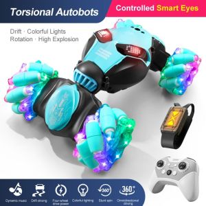 Mainan Anak Remote Control Smart Eye Twist Stunt Car 4WD