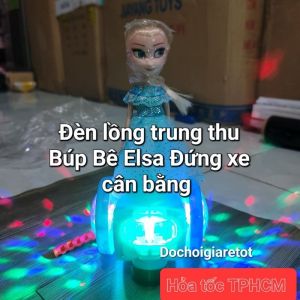 Đồ chơi lồng đèn công chúa elsa đứng xe thăng bằng xanh nhạc đèn sôi động cho bé (tặng kèm pin)