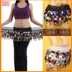 🔥🔥🔥ranghe Múa bụng hip khăn sequin tua eo vành đai Jazz Nhảy Hip khăn với lủng lẳng Sequins Ấn Độ khiêu vũ hiệu suất quần áo