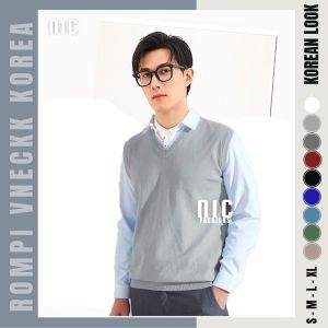 Rompi Rajut Korea Pria Vneck Korea Vest  Ian / Sweater Rompi Korea Leher V - NIC Fashion