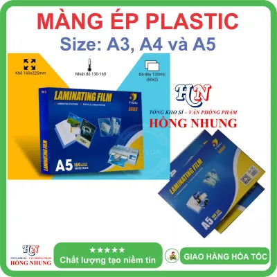 [SALE] Màng Ép Plastic A3 A4 A5 A6 Yidu 2x80 Mic (Laminating Film) Xấp 100 Cái Giúp Lưu Trữ Bảo Vệ Hình Ảnh Giấy Tờ Của Bạn Không Bị Hư Hỏng.