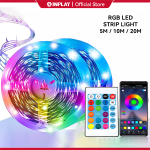 Inplay Bluetooth LED Strip Lights Music Sync RGB Color Switch With Remote Smart Phone APP Control