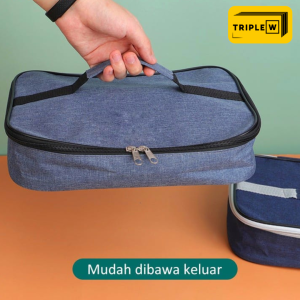 Triple W Tas Bento Box Bekal Makan Pouch Lunch Box Premium