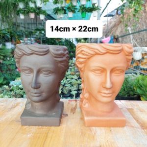 Chậu đất nung Bình Dương - Chàng trai Venus lớn miệng chậu 14cm chiều cao 22cm