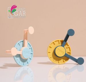 SGA RT104 Gantungan tempel dinding bentuk Time dengan 2 pengait hook magic rotasi 360