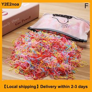 【Local shipping】 1000pcs Girls Colourful Disposable Rubber Band Elastic Hair Bands Headband Children Ponytail Holder Bands For Kids Accessories