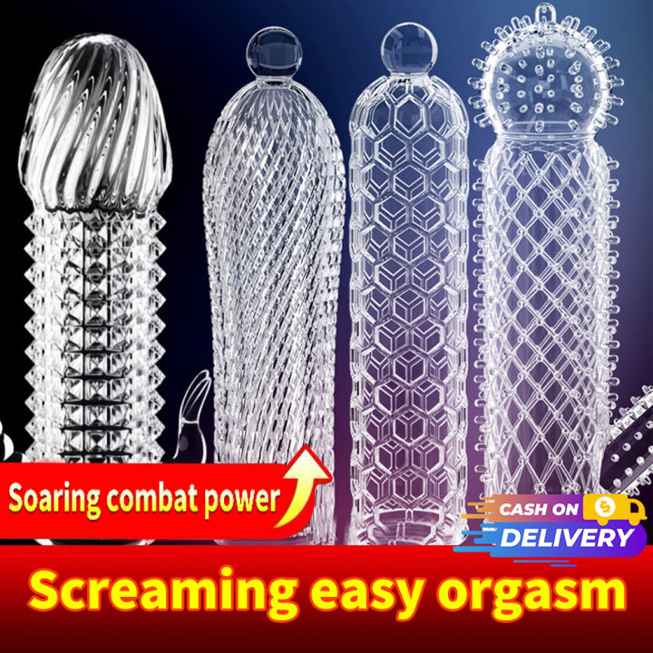 Reusable Condom With Spike Silicone Crystal Dotted Condoms For Men