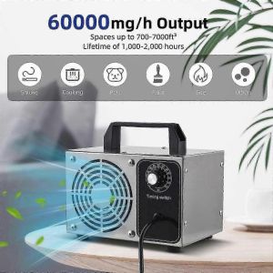 Unicorn Portable Ozone Generator Machine 60000/70000 MG/H Air Purifer lonizer Ozonator Timer Home