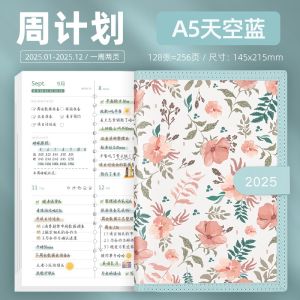 2025 Year Agenda Planner Organizer A5 monthly Weekly Plan Office Diary Notebook Schedule Notepad Student Journal