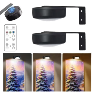 Picture Lights for Wall 3 Lighting Modes Magnetic Art Display LightBattery Operated Led Painting Lamp with Remote Control