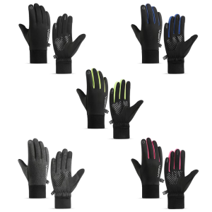 Winter Childrens Gloves With Plush Lining Windproof And Cold Proof Touchable Screen Mittens Cycling Outdoor Nonslip